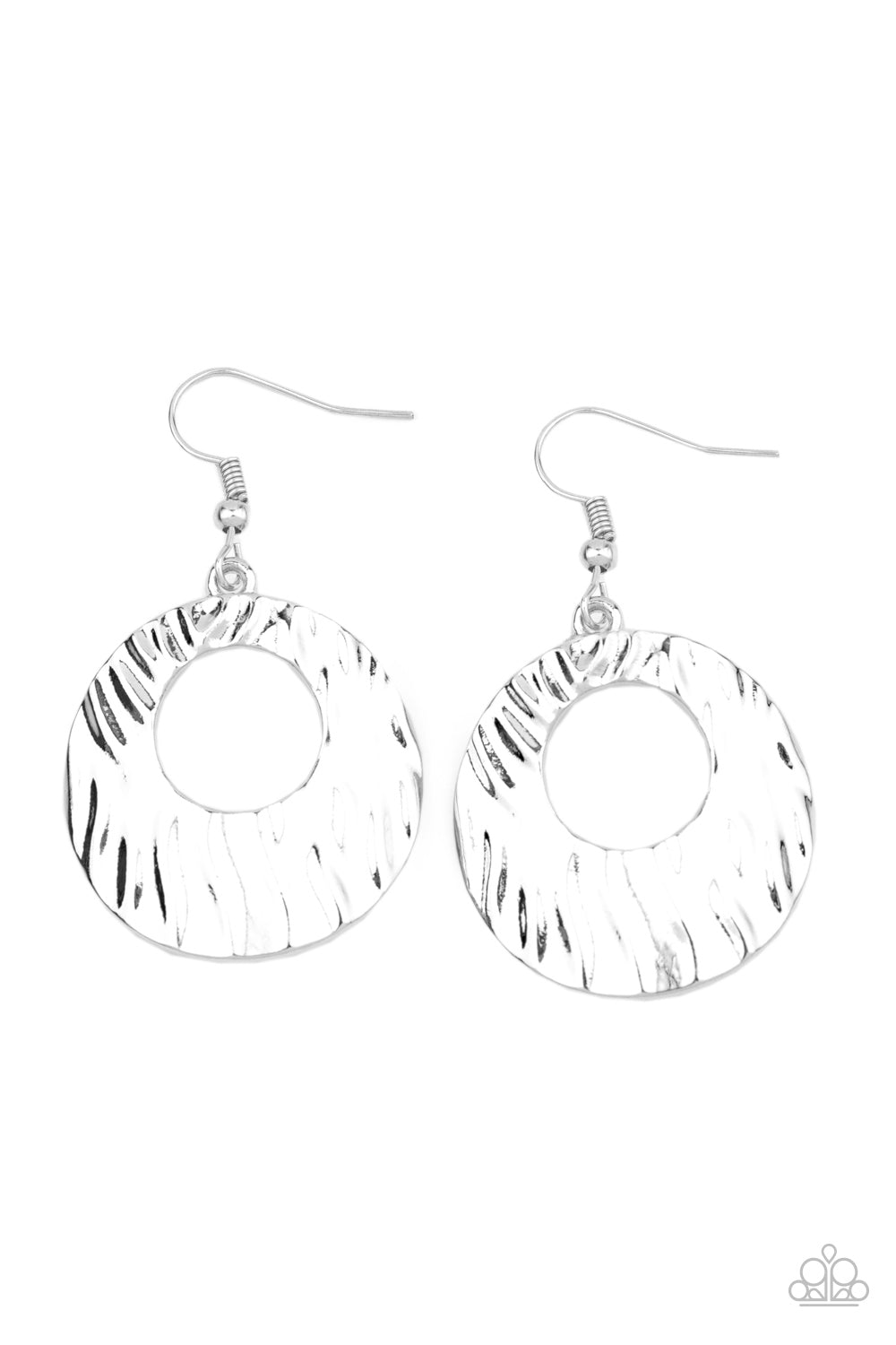 Warped Perceptions - Silver Earrings - Paparazzi Accessories - Paparazzi Accessories