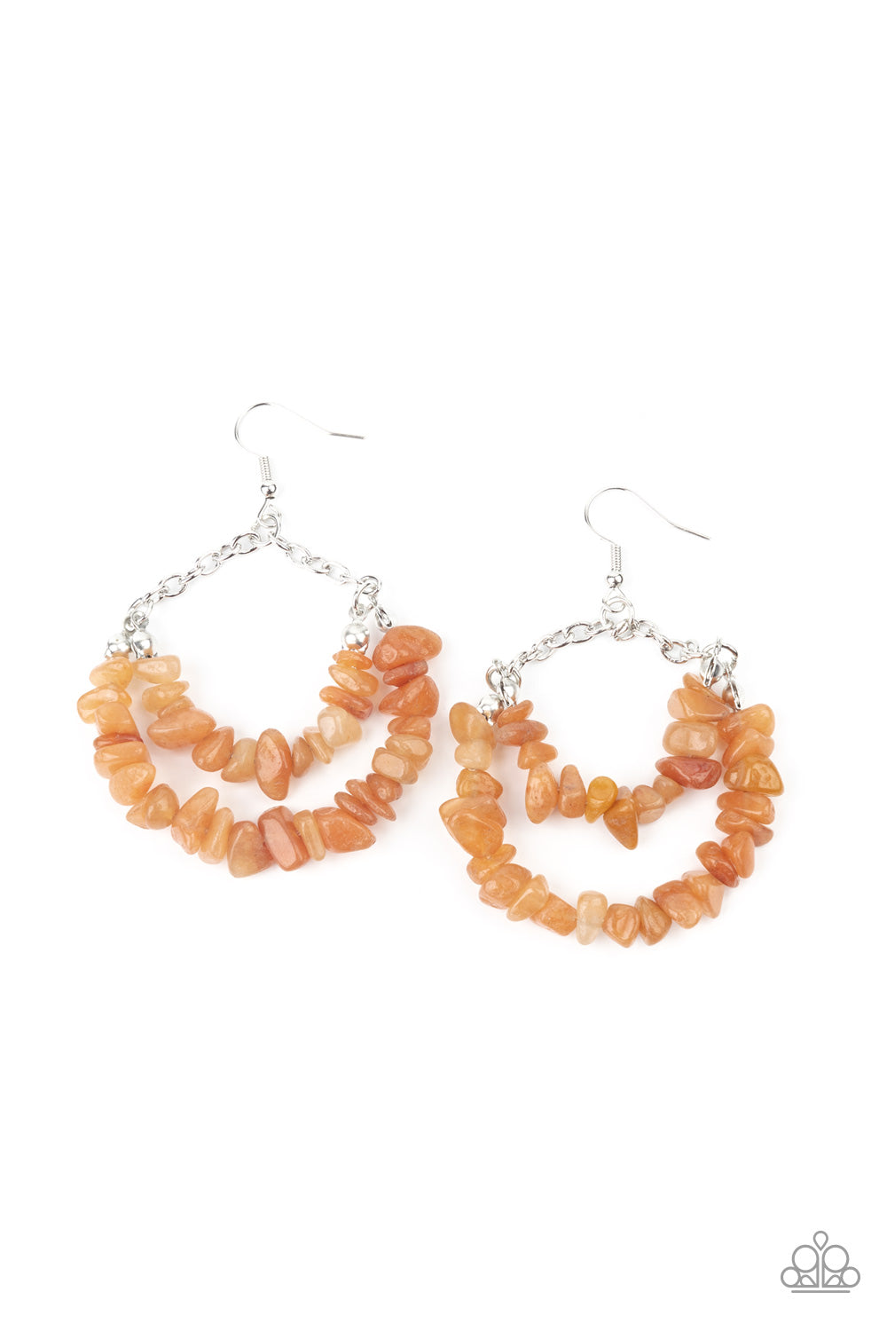 Rainbow Rock Gardens - Orange Earrings - Paparazzi Accessories - Paparazzi Accessories
