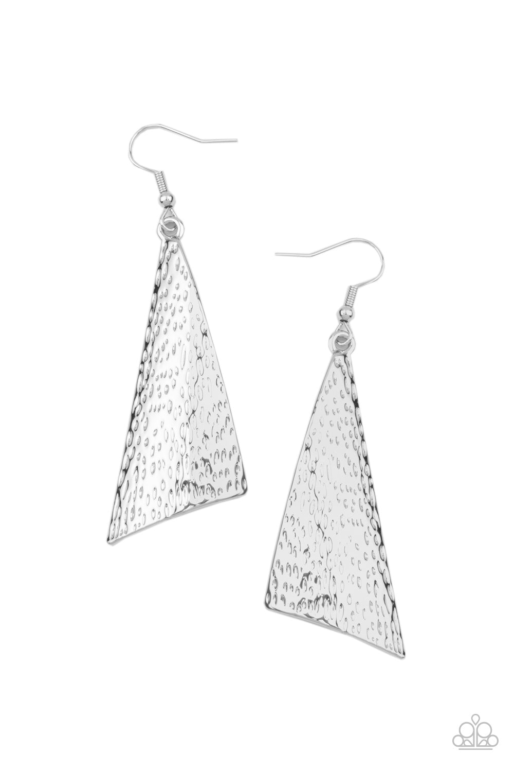 Ready The Troops - Silver Earrings- Paparazzi Accessories - Paparazzi Accessories