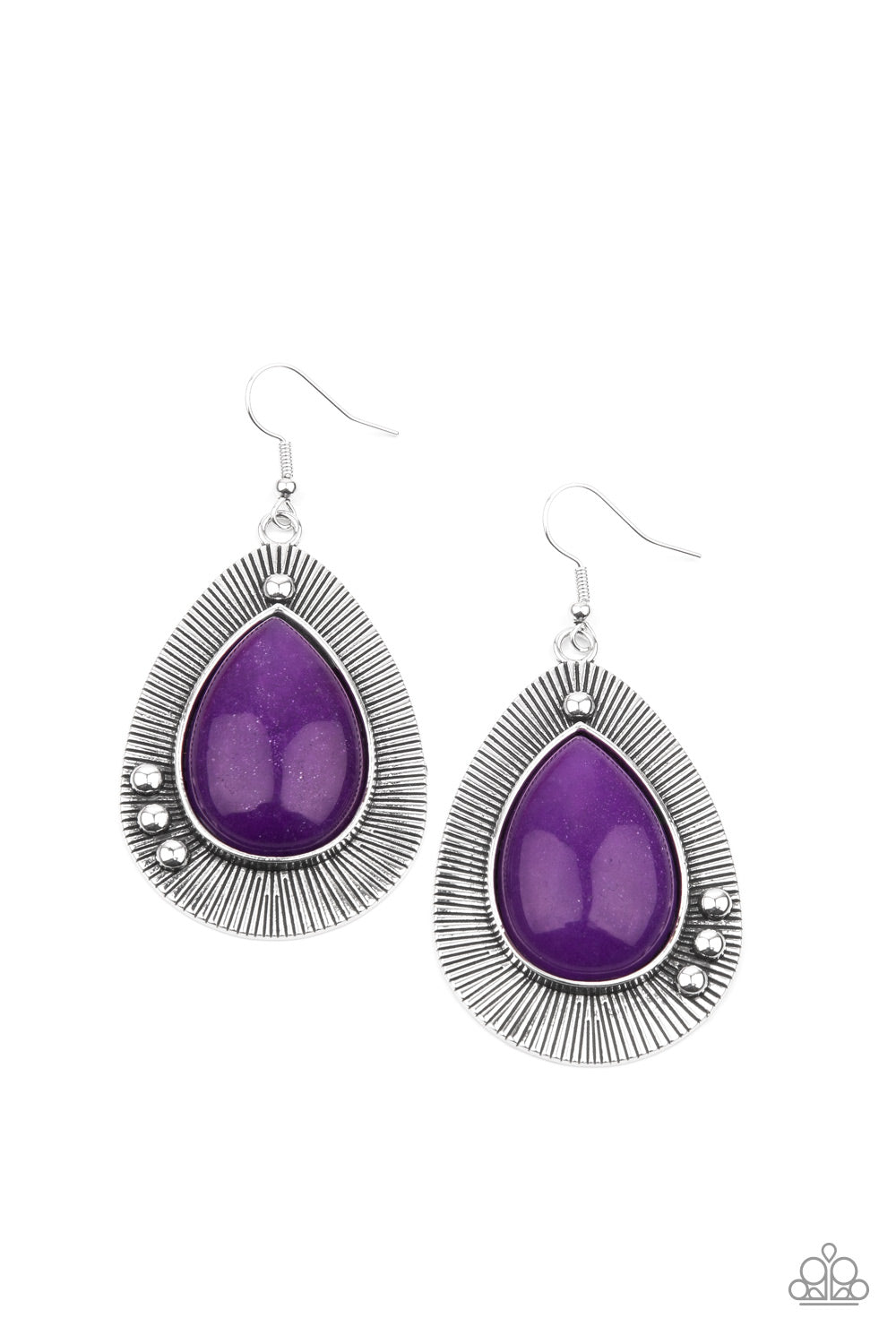 Western Fantasy - Purple Earrings- Paparazzi Accessories - Paparazzi Accessories