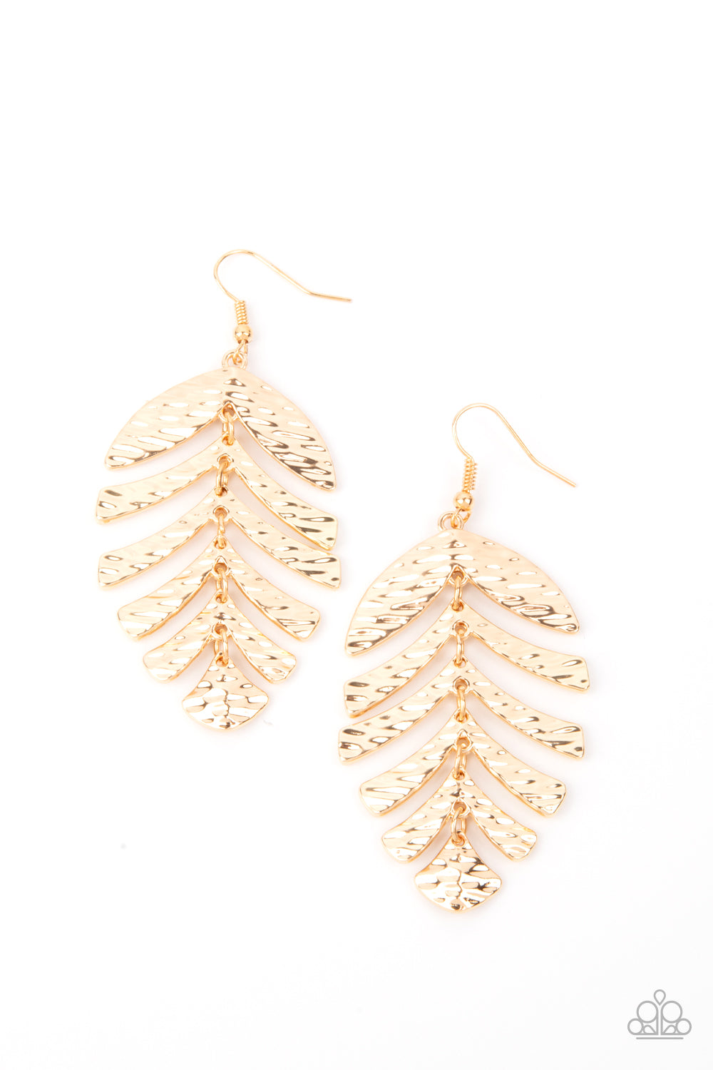 Palm Lagoon - Gold Earrings - Paparazzi Accessories - Paparazzi Accessories