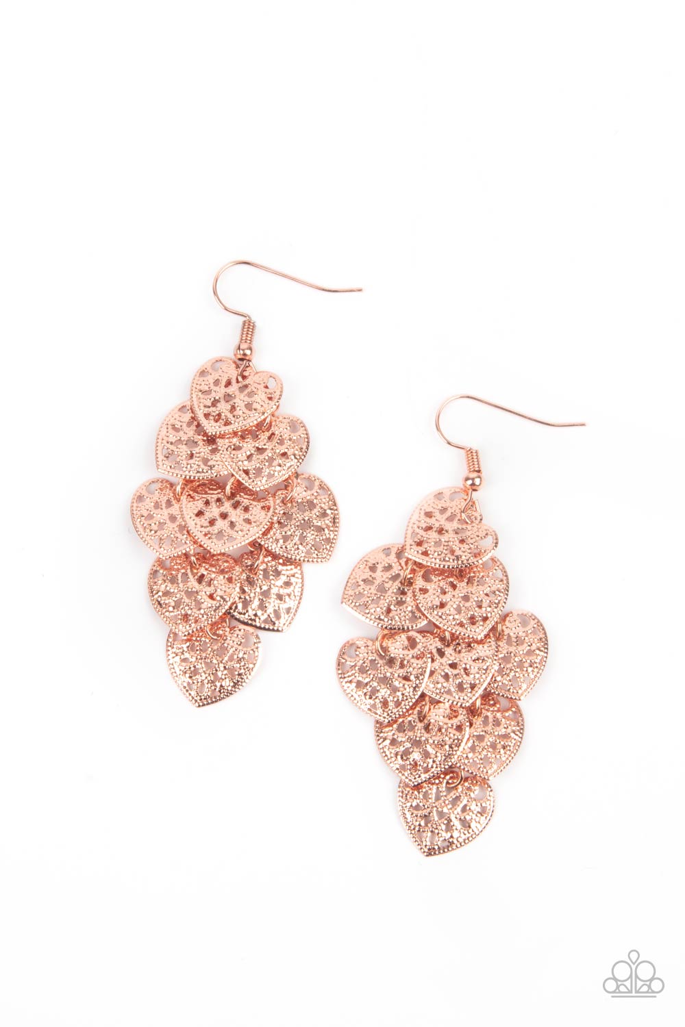 Shimmery Soulmates - Copper Earrings - Paparazzi Accessories - Paparazzi Accessories