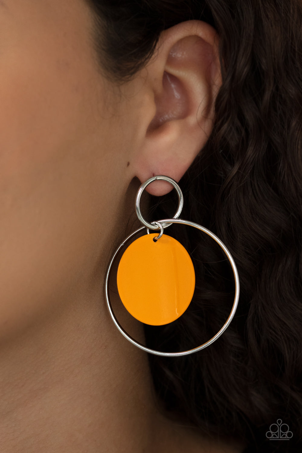 POP, Look, and Listen - Orange Earrings - Paparazzi Accessories - Paparazzi Accessories