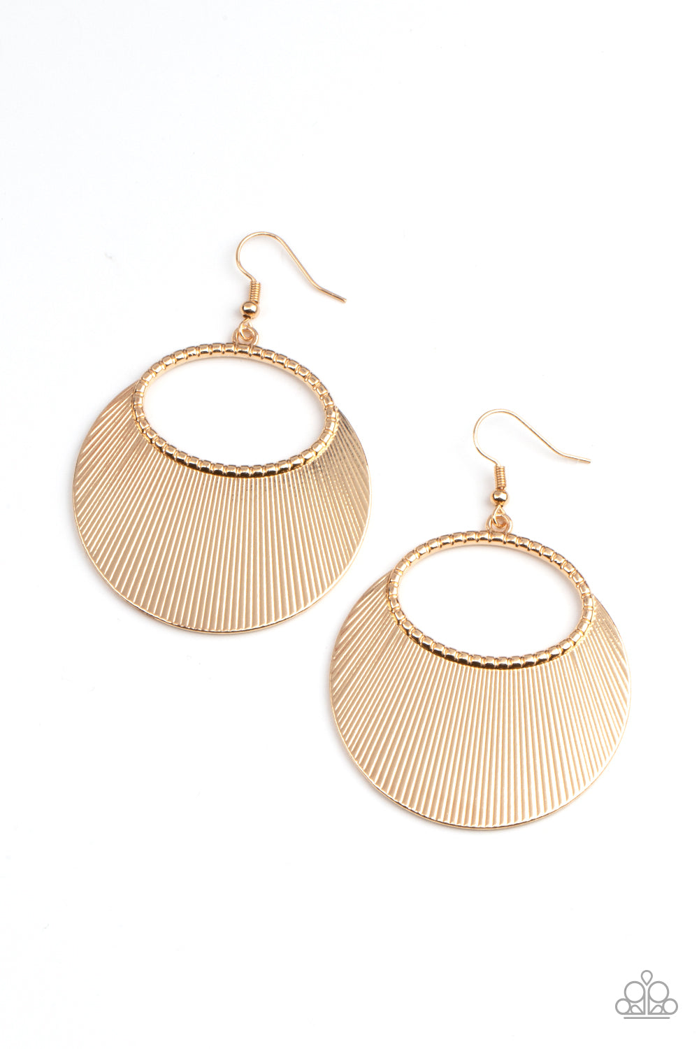 Fan Girl Glam - Gold Earrings- Paparazzi Accessories - Paparazzi Accessories
