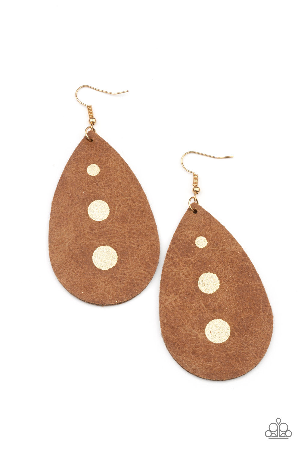 Rustic Torrent - Gold Earrings - Paparazzi Accessories - Paparazzi Accessories