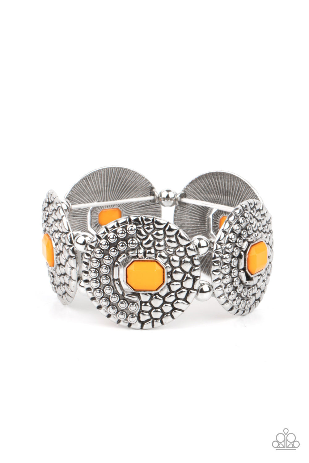 Prismatic Prowl - Orange Bracelet - Paparazzi Accessories - Paparazzi Accessories