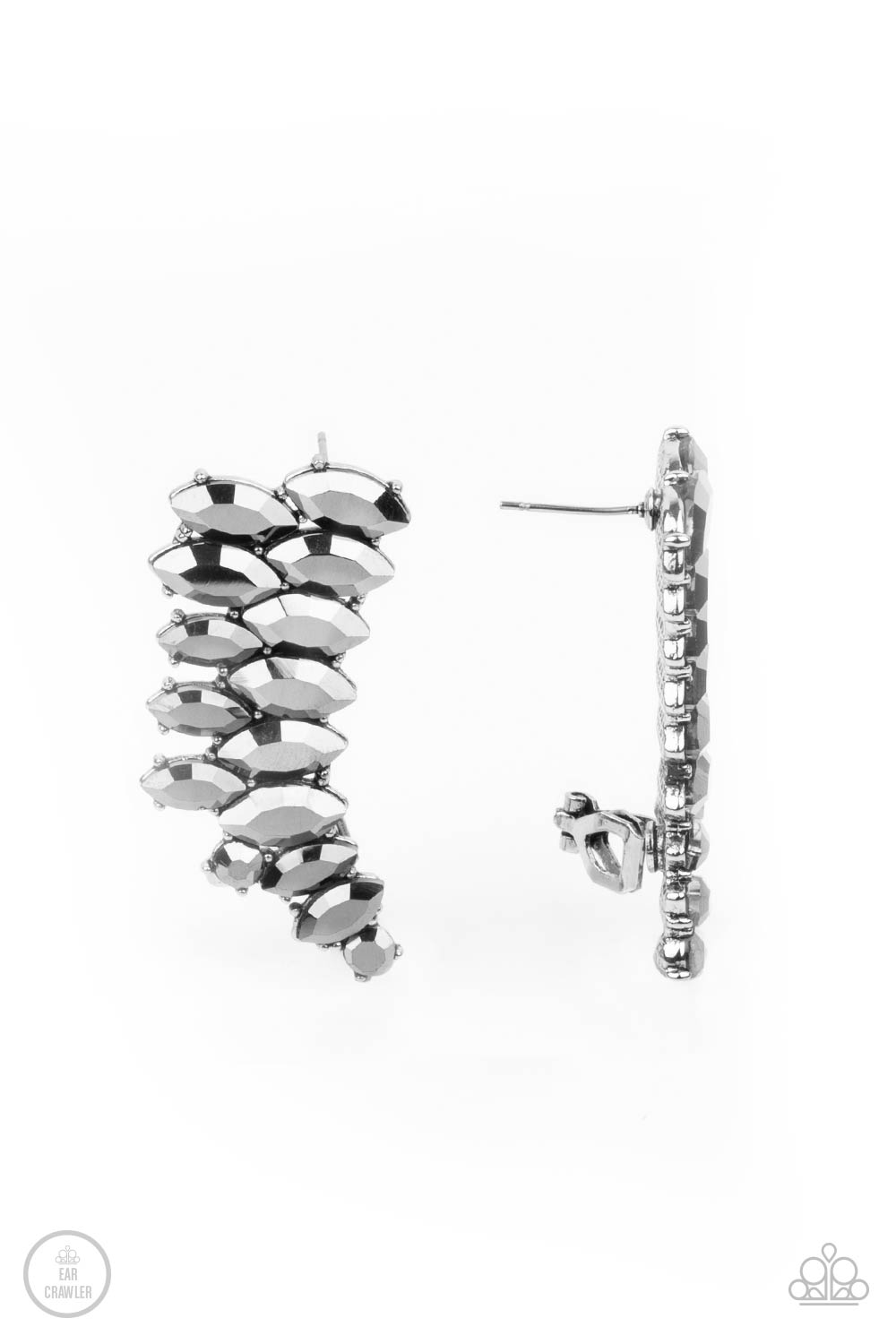 Explosive Elegance - Silver Earcrawlers - Paparazzi Accessories - Paparazzi Accessories