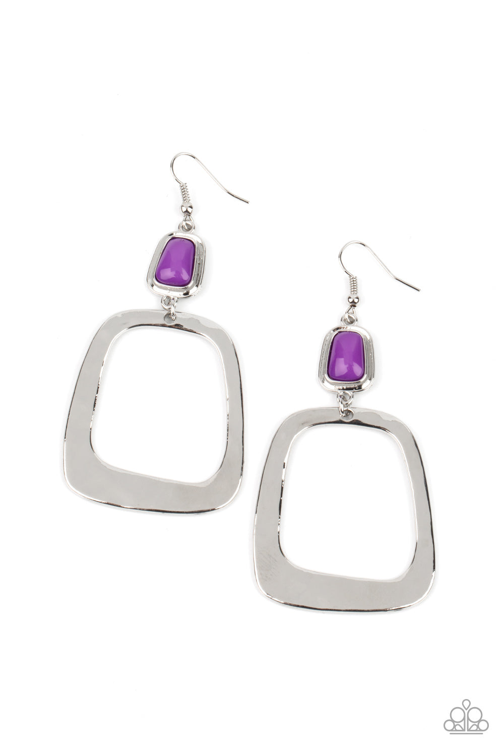 Material Girl Mod - Purple Earrings - Paparazzi Accessories - Paparazzi Accessories