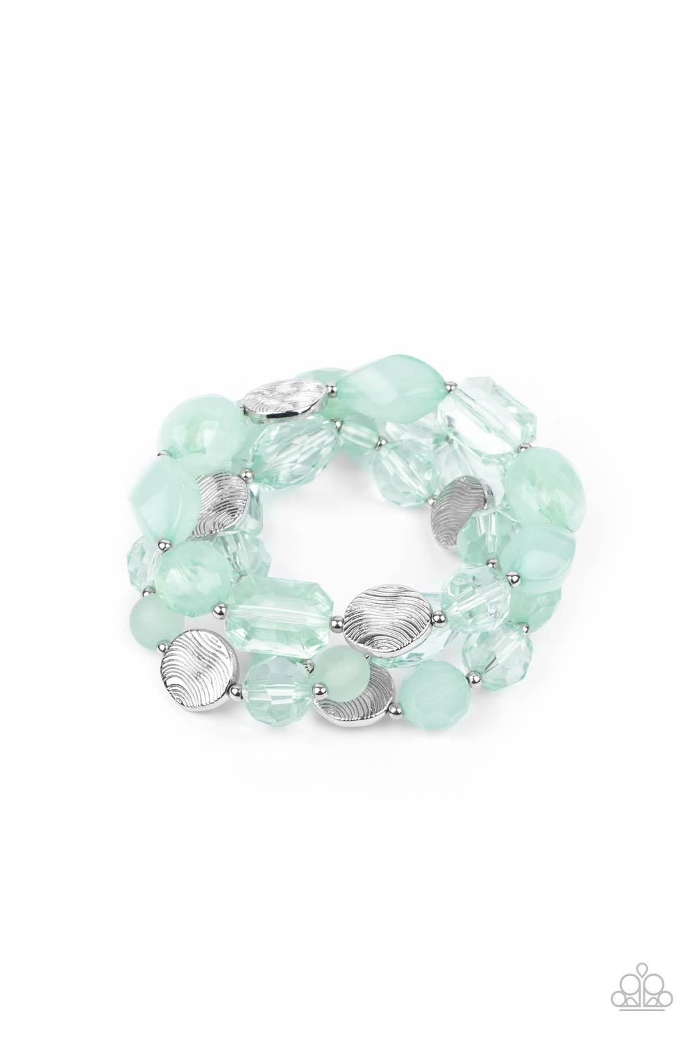 Oceanside Bliss - Green Bracelet - Paparazzi Accessories - Paparazzi Accessories