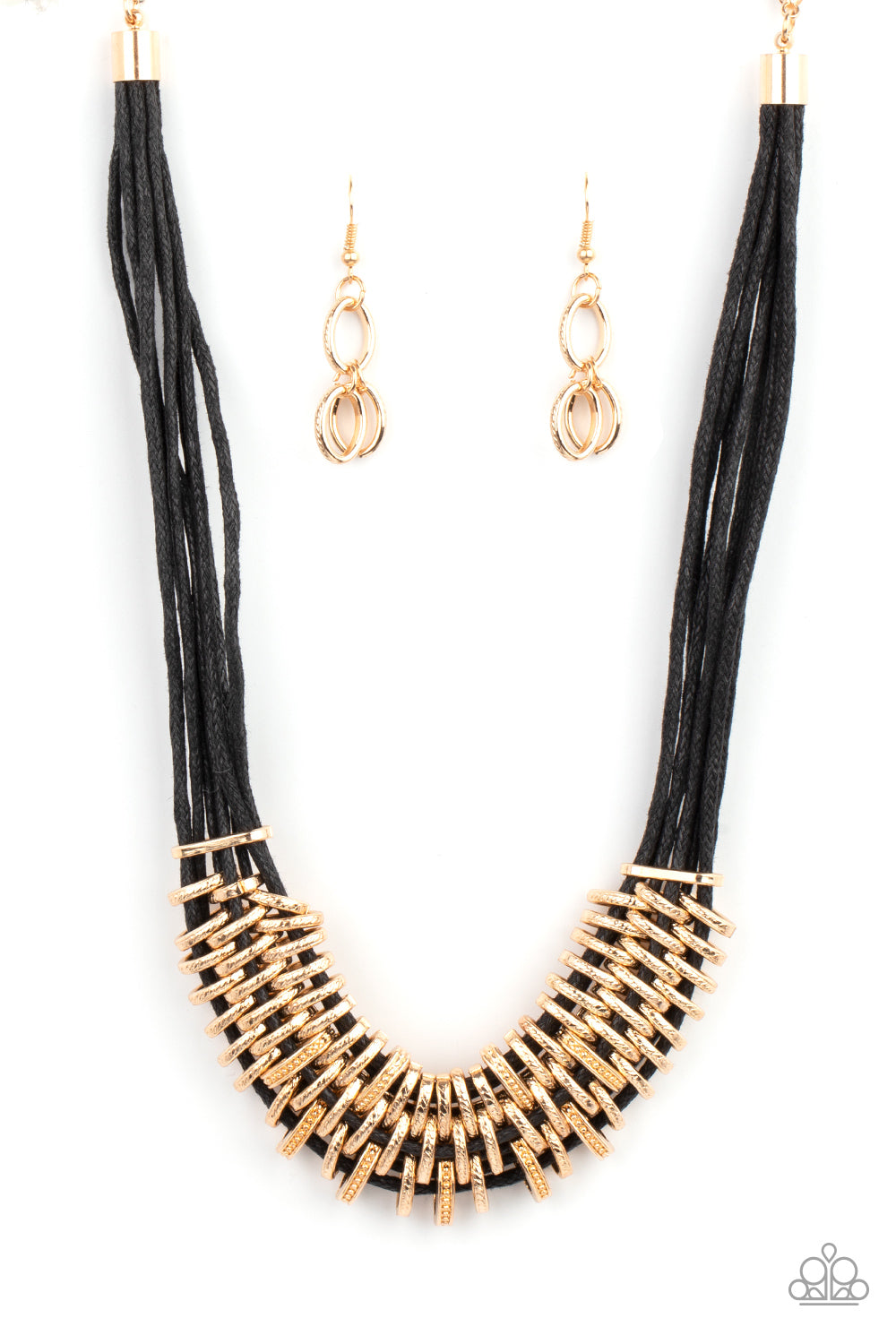 Lock, Stock, and SPARKLE - Gold Necklace- Paparazzi Accessories - Paparazzi Accessories