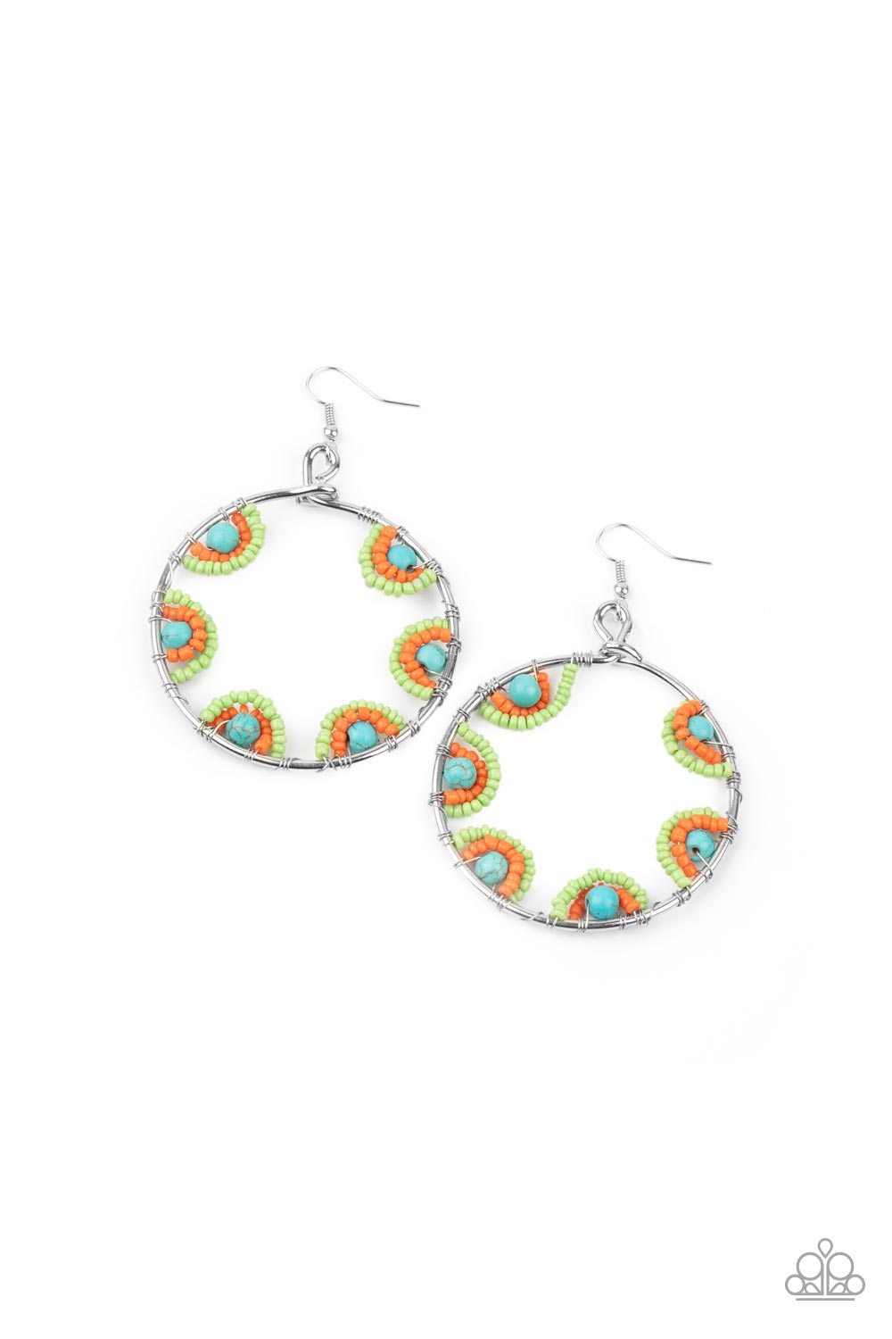Off The Rim - Multi Earrings - Paparazzi Accessories - Paparazzi Accessories