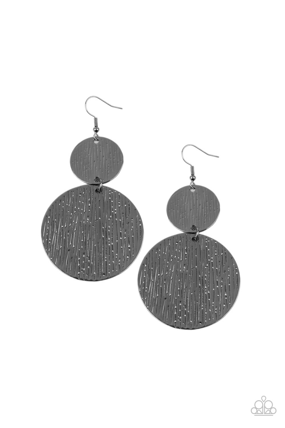 Status CYMBAL - Black Earrings - Paparazzi Accessories - Paparazzi Accessories