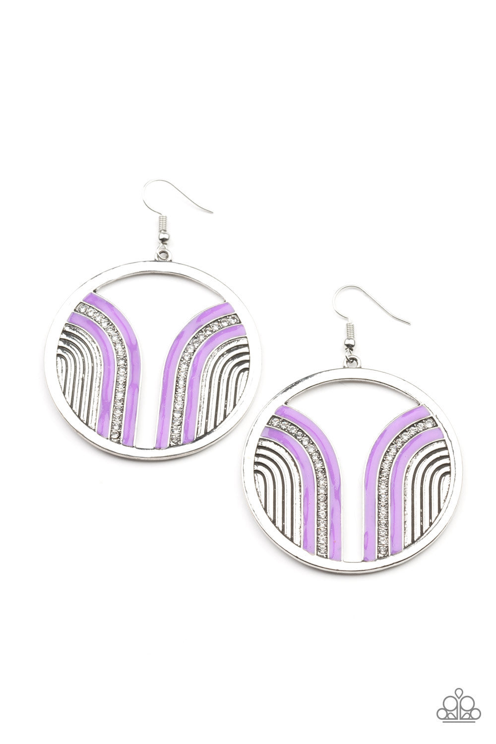 Delightfully Deco - Purple Earrings- Paparazzi Accessories - Paparazzi Accessories