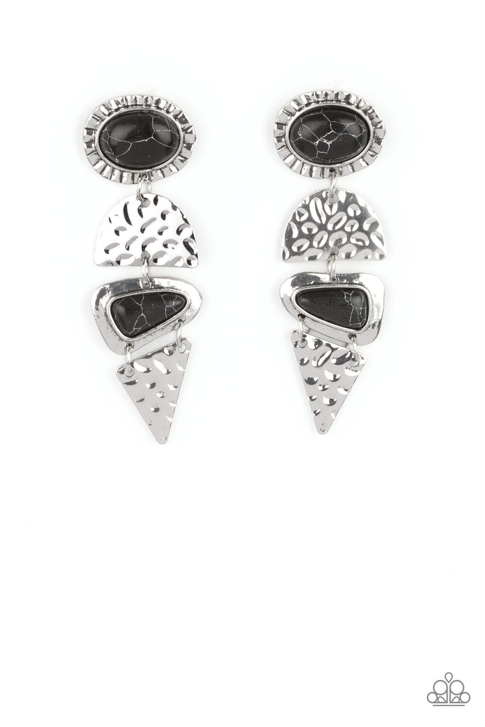 Earthy Extravagance - Black Earrings - Paparazzi Accessories - Paparazzi Accessories