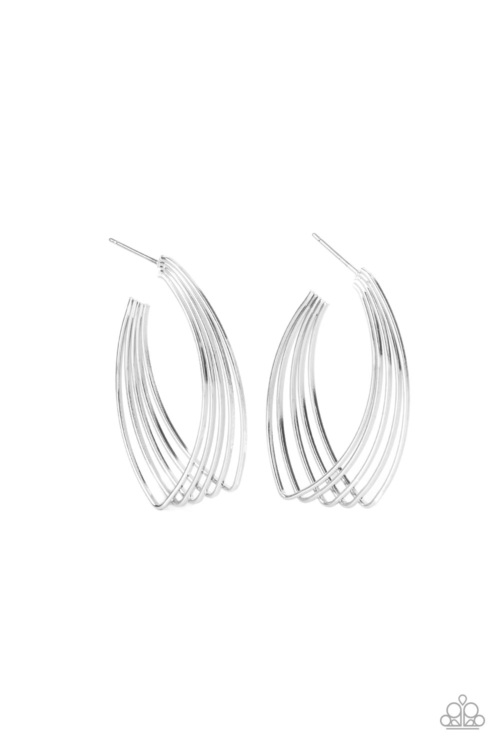 Industrial Illusion - Silver Earrings - Paparazzi Accessories