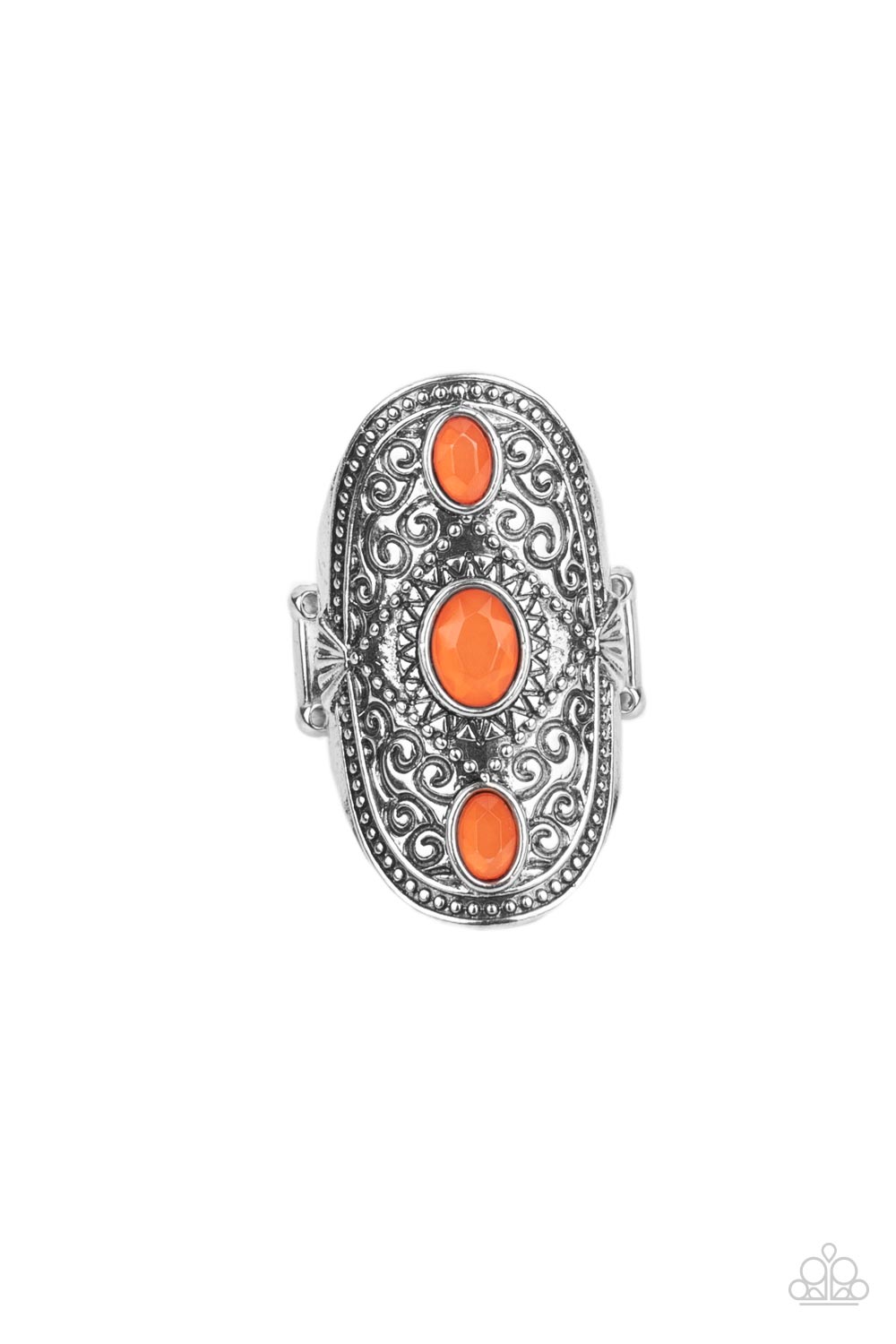 Promenade Paradise - Orange Ring - Paparazzi Accessories - Paparazzi Accessories