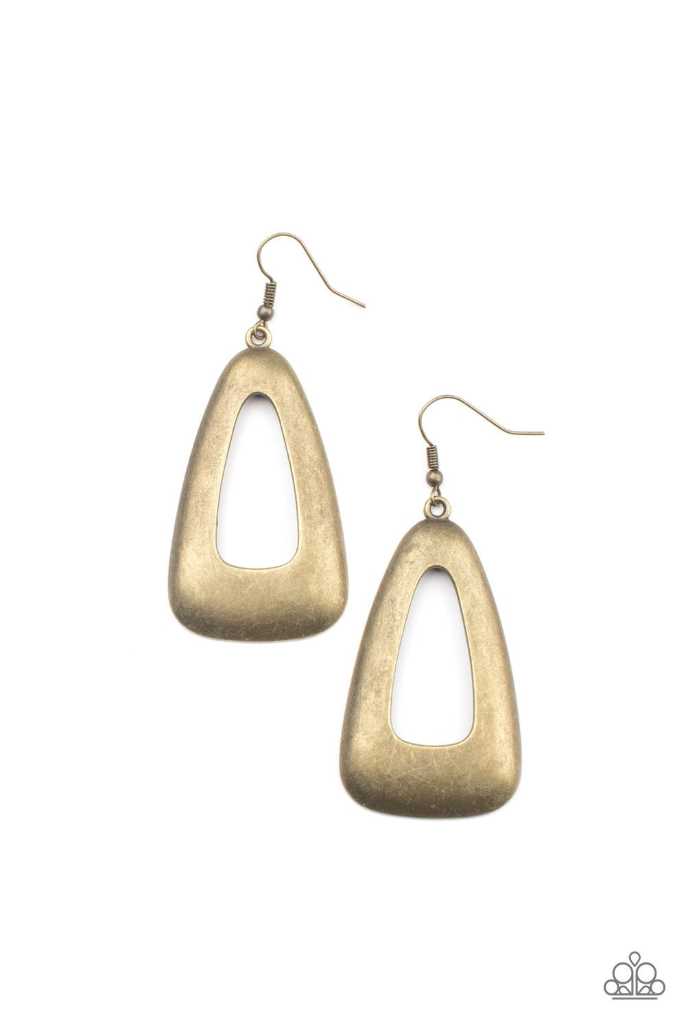Irresistibly Industrial - Brass Earrings- Paparazzi Accessories - Paparazzi Accessories