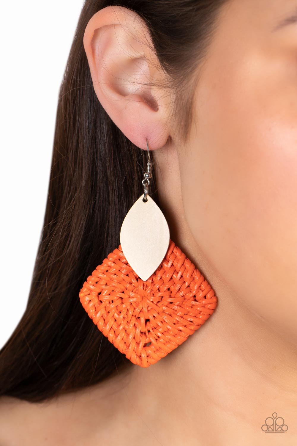 Sabbatical WEAVE - Orange Earrings - Paparazzi Accessories