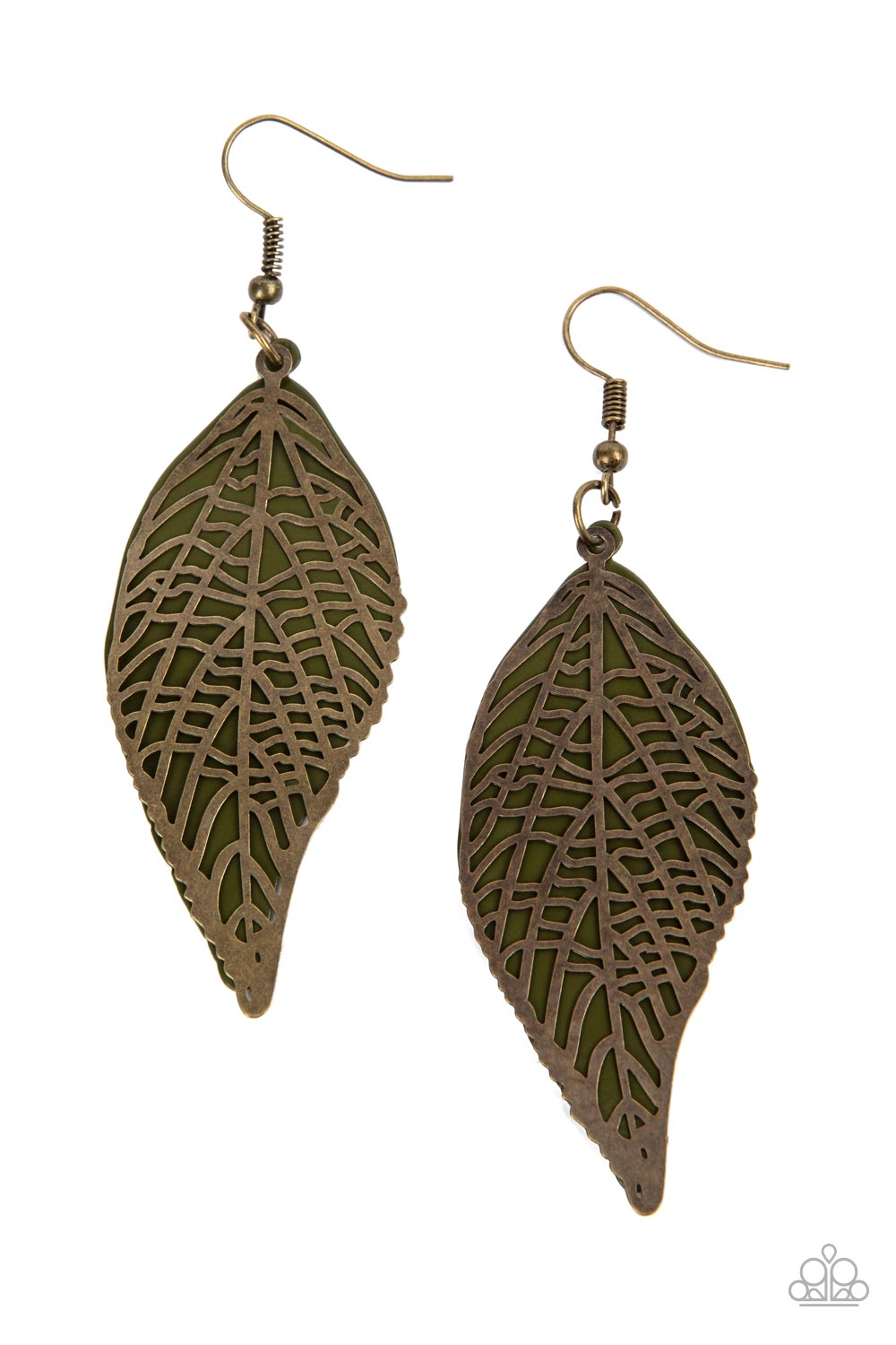 Leafy Luxury - Green Earrings - Paparazzi Accessories - Paparazzi Accessories
