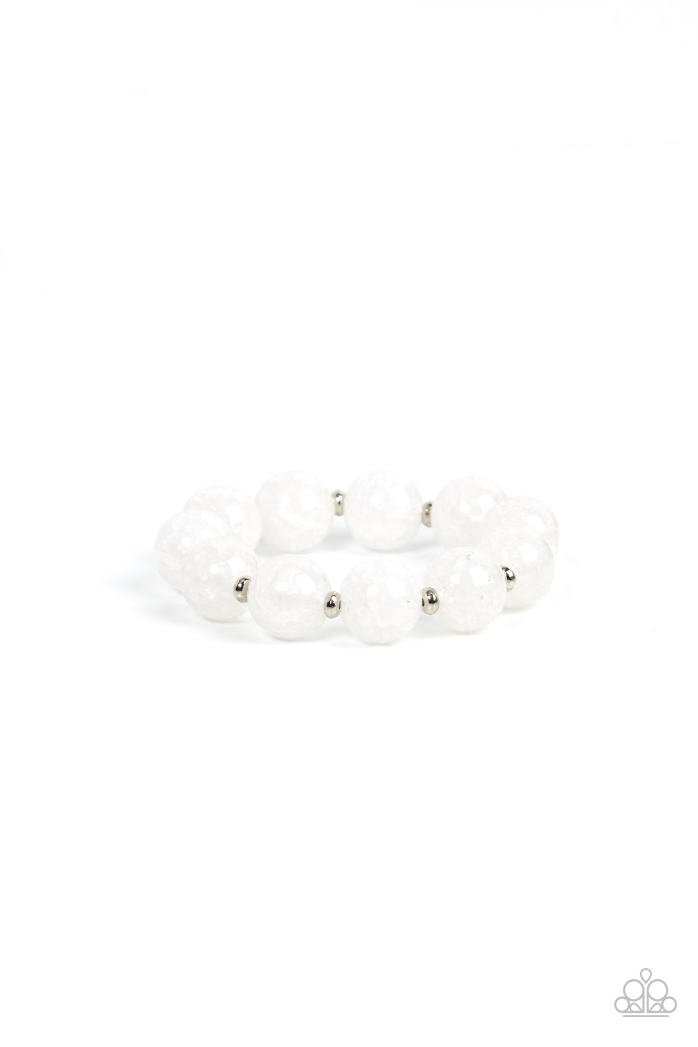 Arctic Affluence - White Bracelet- Paparazzi Accessories - Paparazzi Accessories
