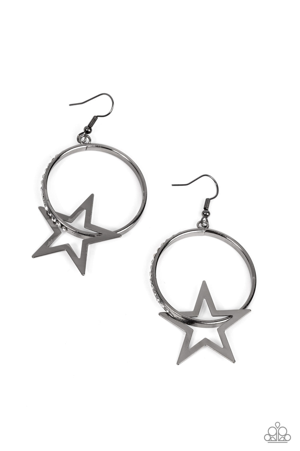 Superstar Showcase - Black Earrings - Paparazzi Accessories