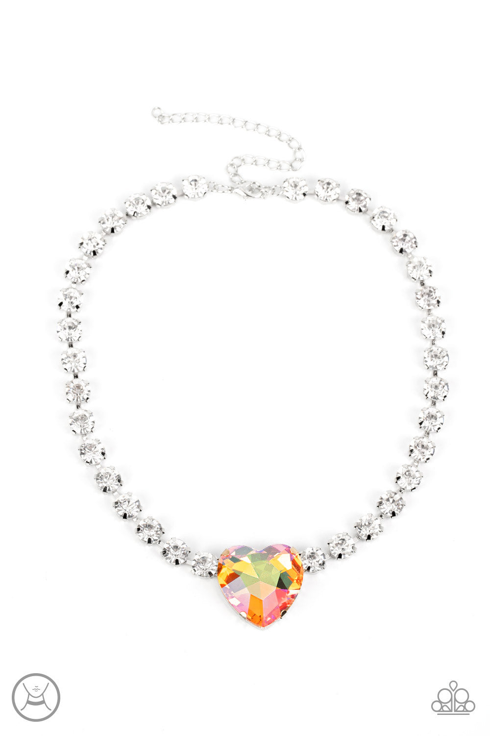 Heart in My Throat - Orange Necklace - Paparazzi Accessories - Paparazzi Accessories