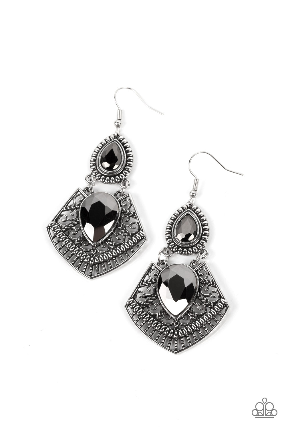 Royal Remix - Silver Earrings - Paparazzi Accessories