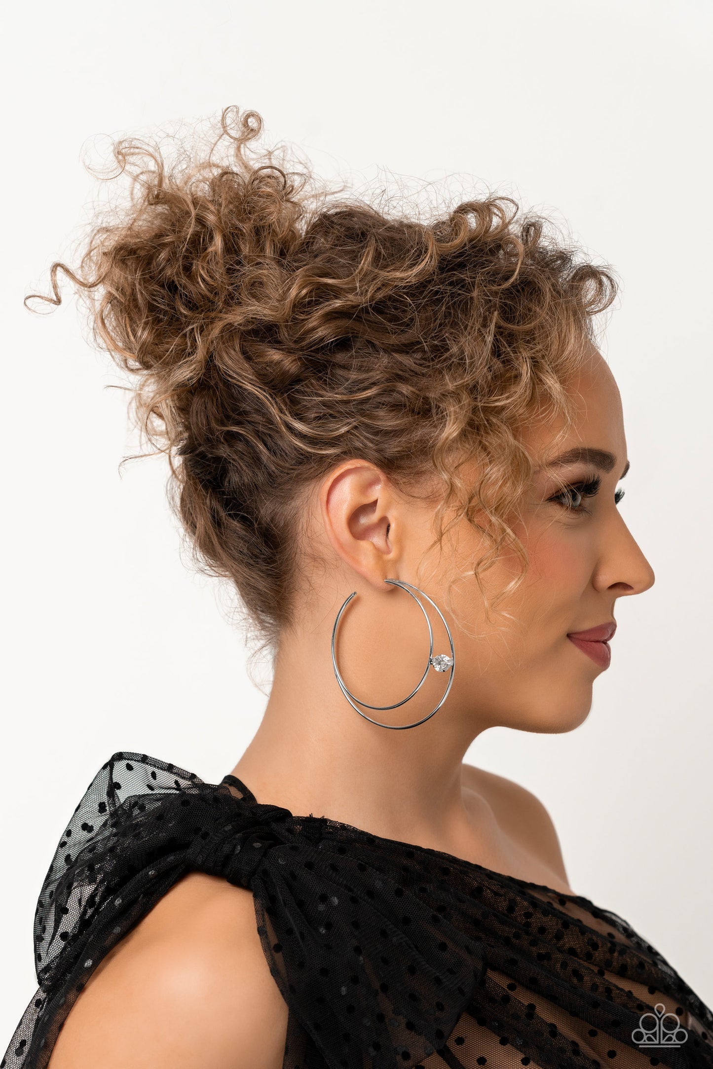 Theater HOOP - White Hoops - Paparazzi Accessories