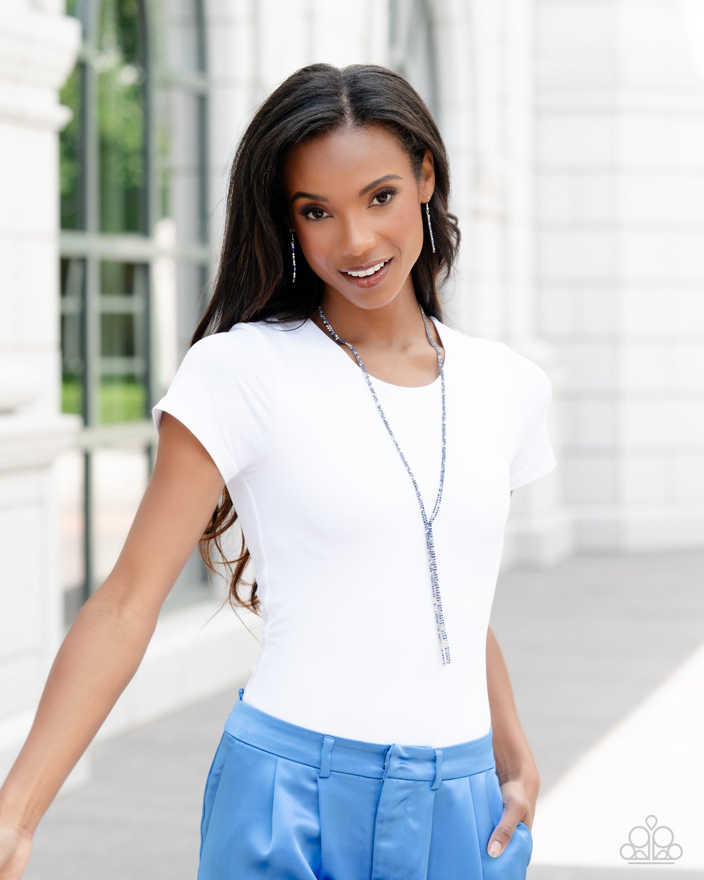 Jazz STRANDS - Blue Necklace - Paparazzi Accessories