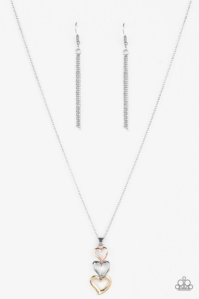 Hearts Aflutter- Multi Necklace - Paparazzi Accessories - Paparazzi Accessories