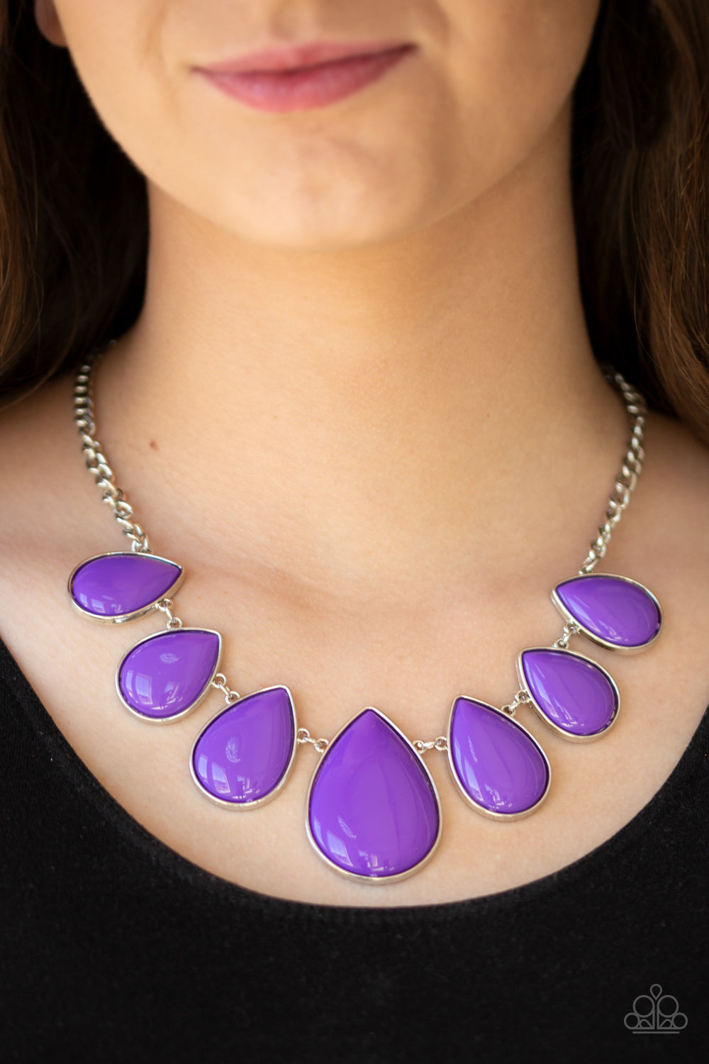 Drop Zone - Purple Necklace - Paparazzi - Paparazzi Accessories