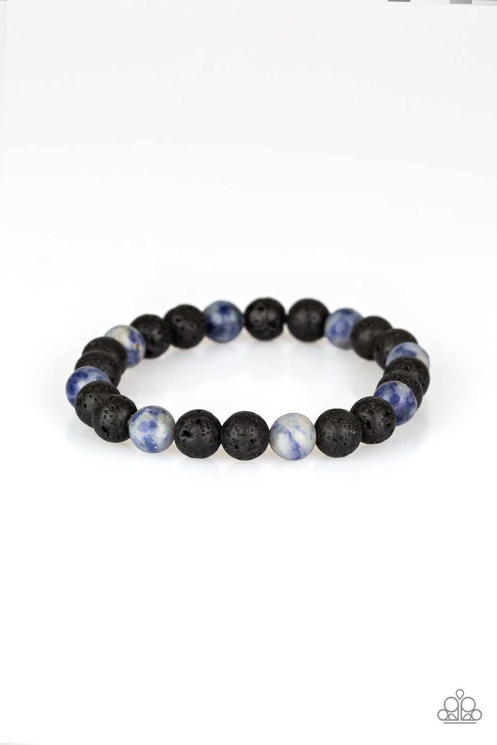 Top Ten Zen - Blue Bracelet - Paparazzi Accessories