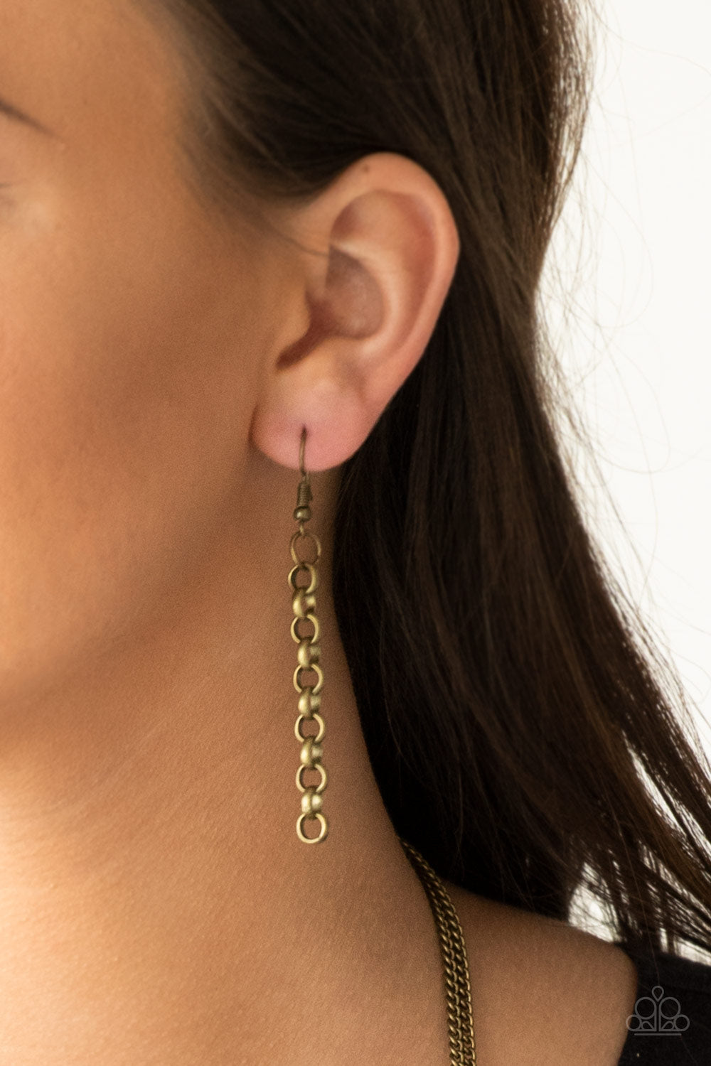 Mechanical Mayhem - Brass Necklace - Paparazzi Accessories - Paparazzi Accessories