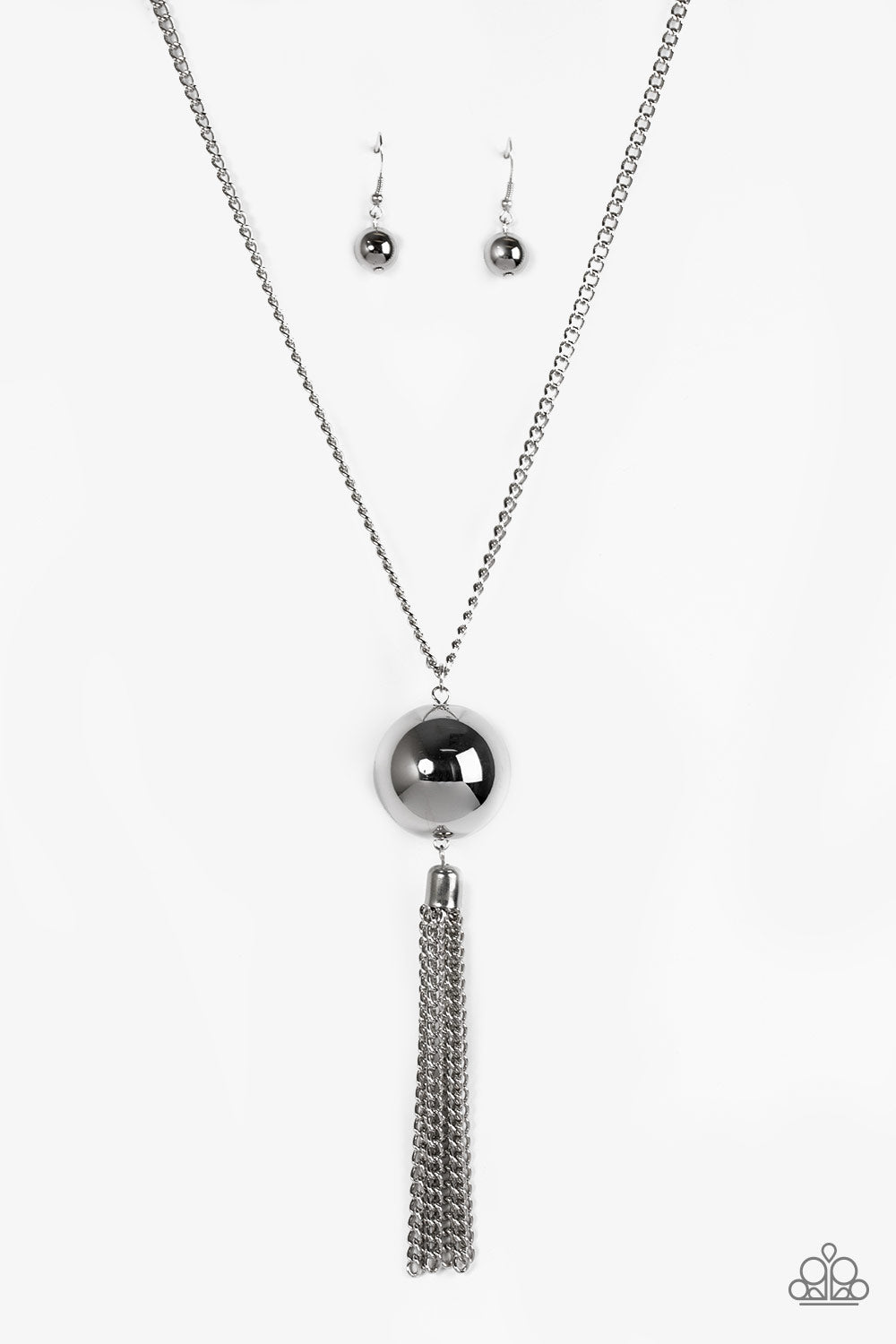Big Baller - Gunmetal Necklace -Paparazzi Accessories - Paparazzi Accessories
