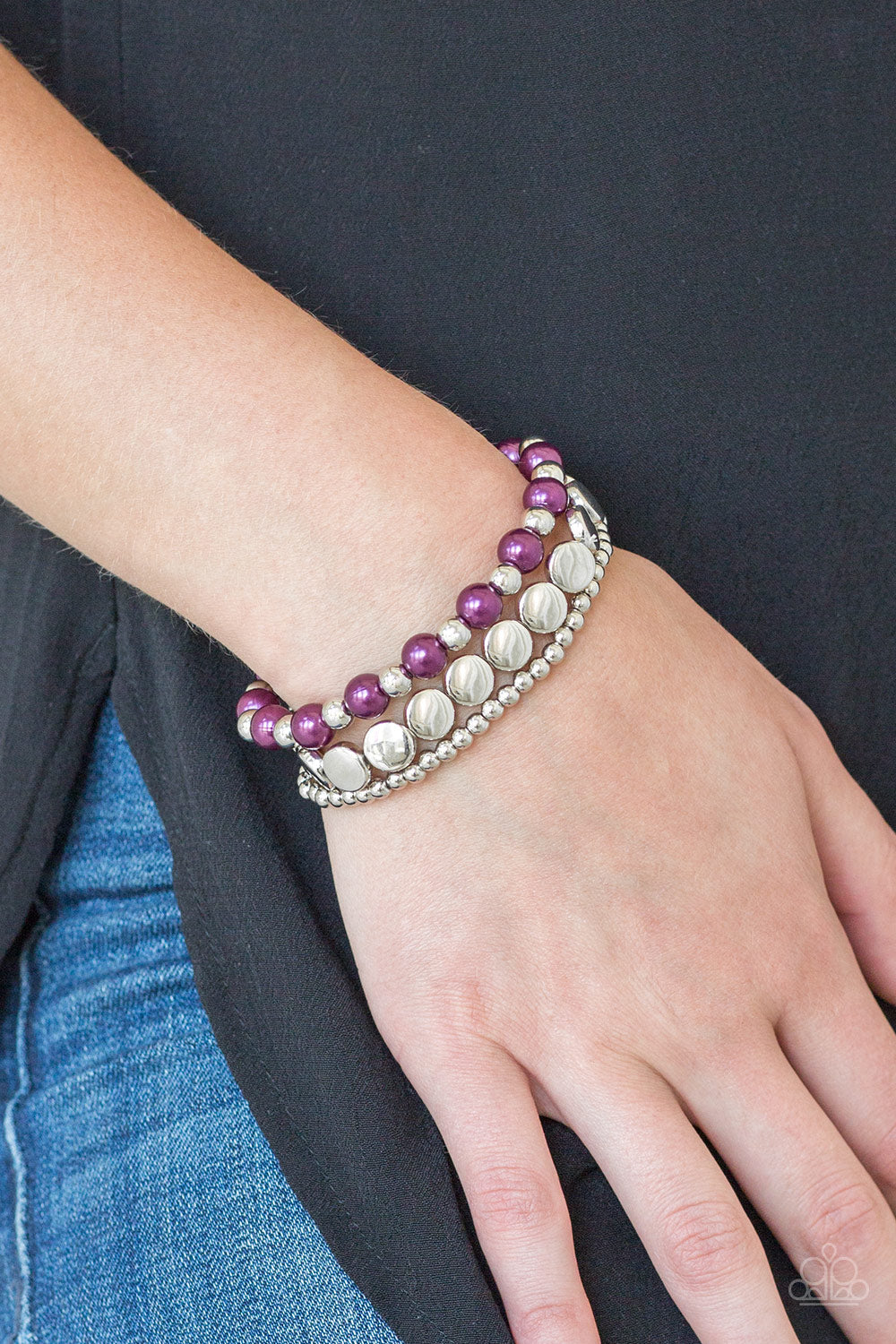 Girly Girl Glamour Purple Bracelet - Paparazzi Accessories