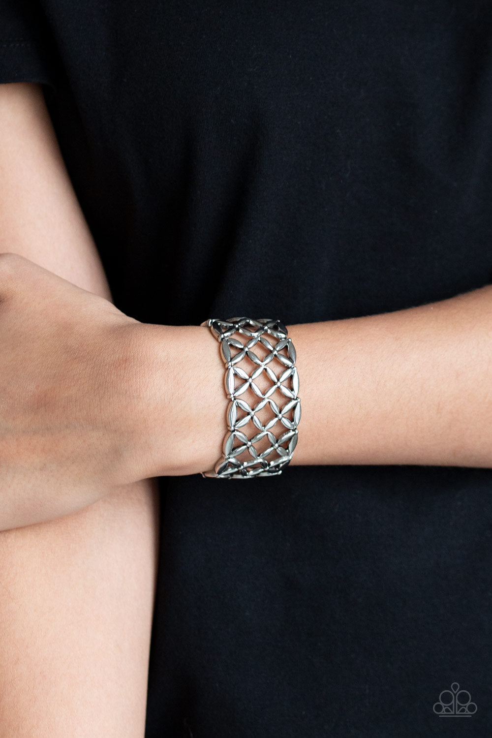 The Big BLOOM - Silver Bracelet - Paparazzi Accessories