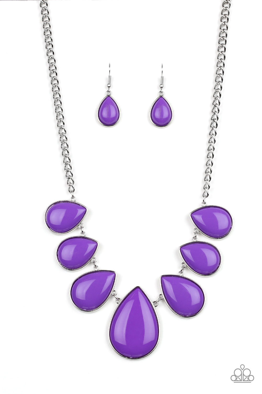 Drop Zone - Purple Necklace - Paparazzi - Paparazzi Accessories