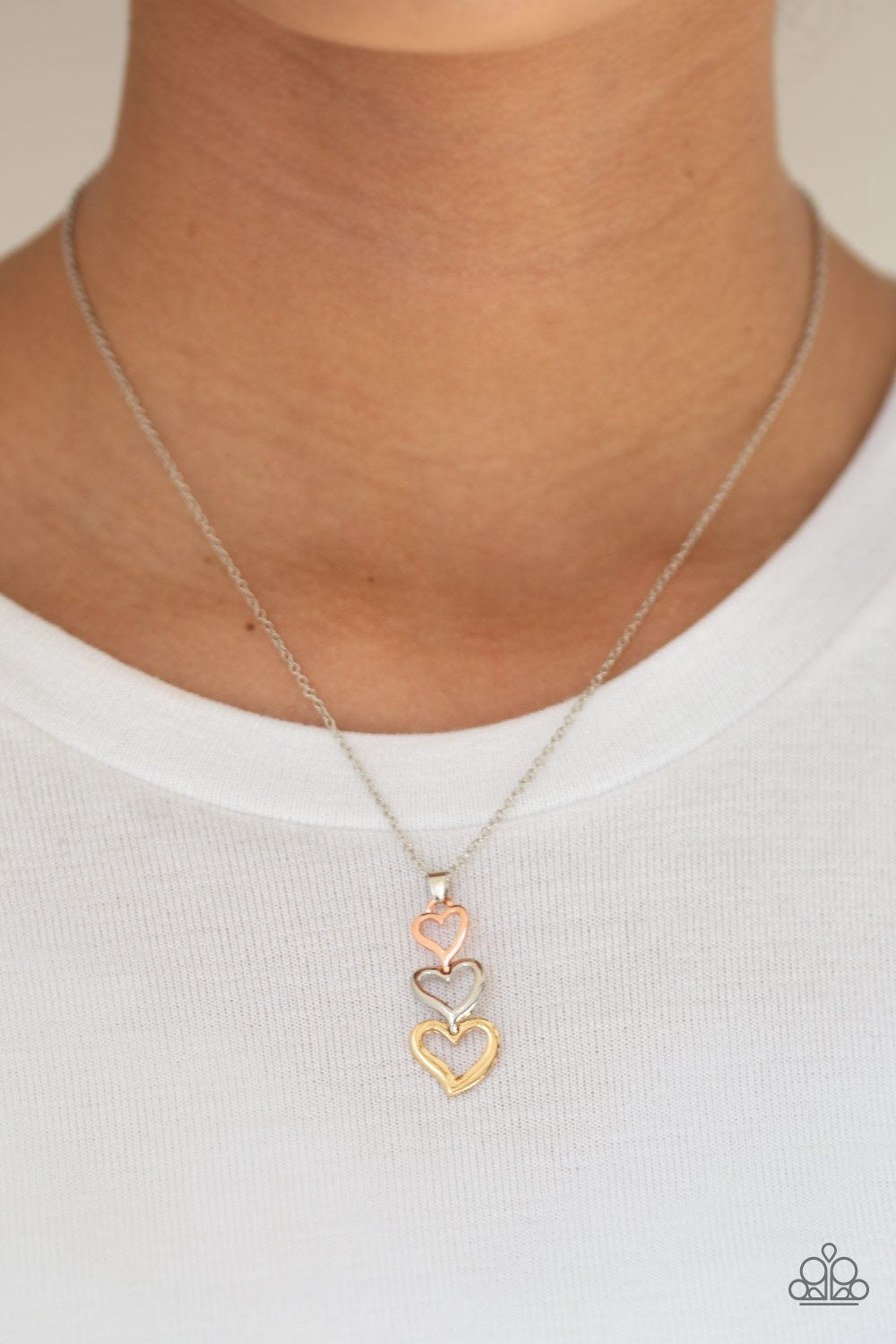 Hearts Aflutter- Multi Necklace - Paparazzi Accessories - Paparazzi Accessories