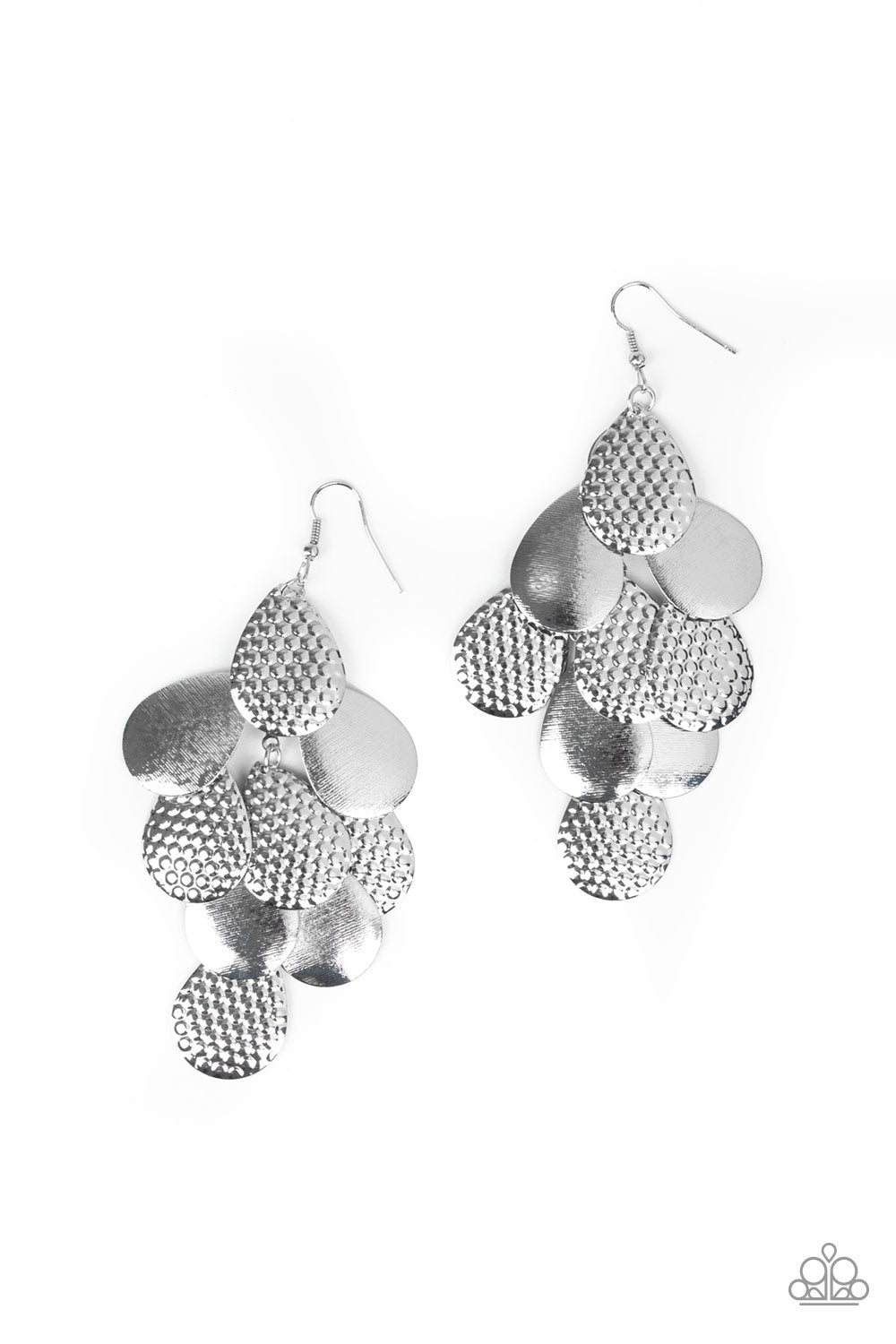 Chime Time - Silver Earrings- Paparazzi Accessories - Paparazzi Accessories