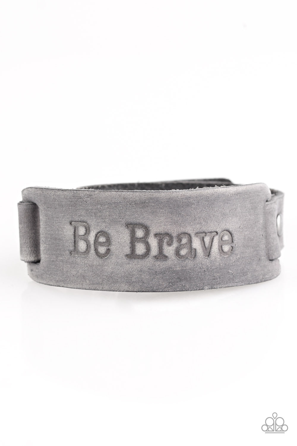 Put On a Brave Face - Silver Urban Bracelet - Paparazzi Accessories - Paparazzi Accessories
