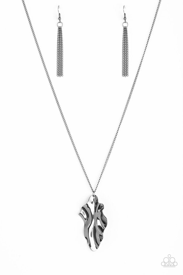 Fiercely Fall - Black Necklace - Paparazzi Accessories