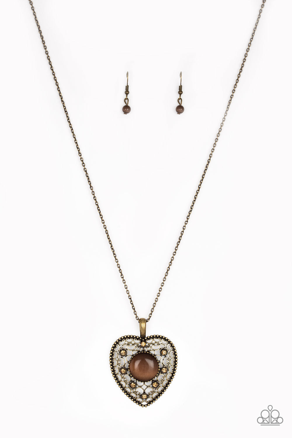 One Heart - Brass Necklace - Paparazzi Accessories - Paparazzi Accessories