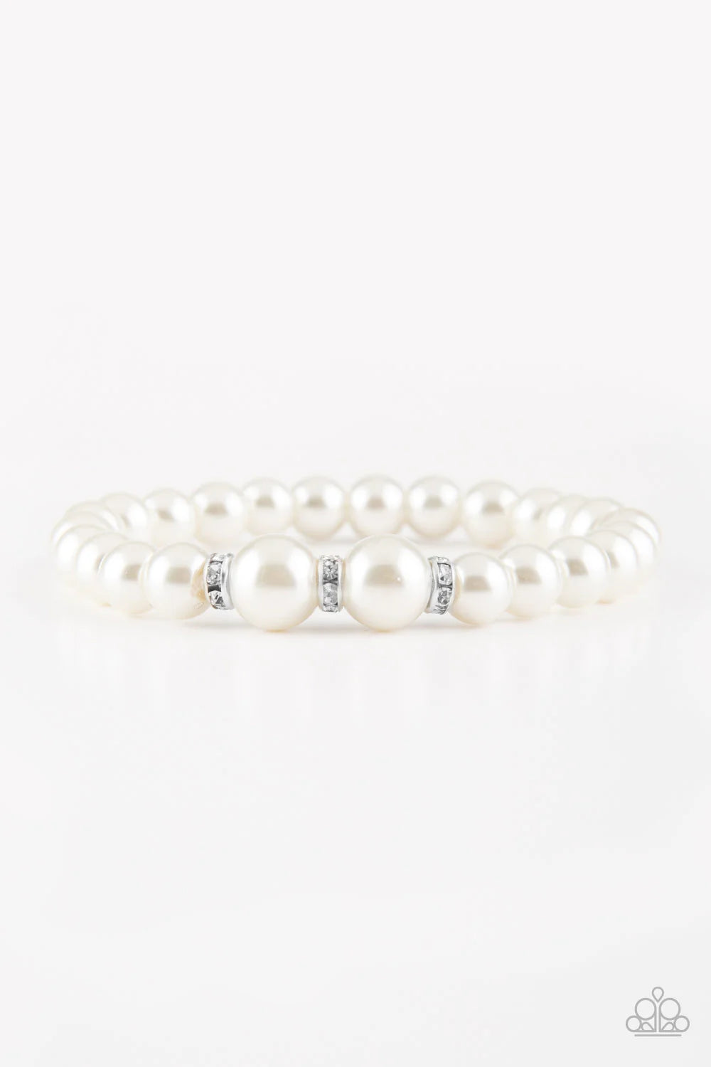 Radiantly Royal - White Bracelet - Paparazzi Accessories