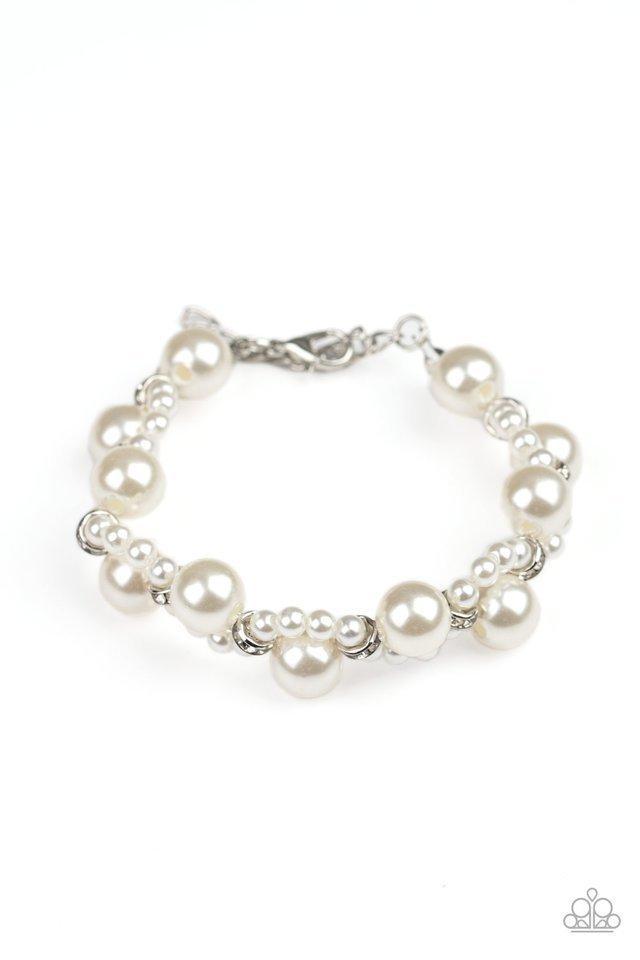 Utmost Uptown - White Bracelet - Paparazzi Accessories - Paparazzi Accessories