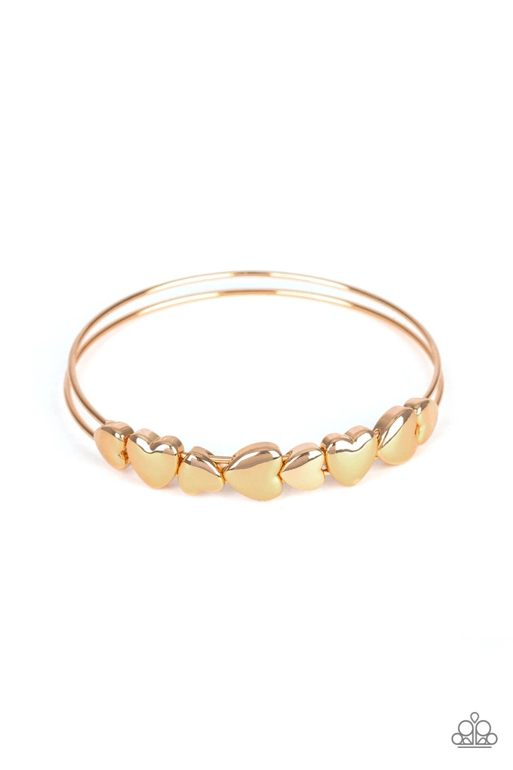 Totally Tenderhearted - Gold Bracelet - Paparazzi Accessories- - Paparazzi Accessories