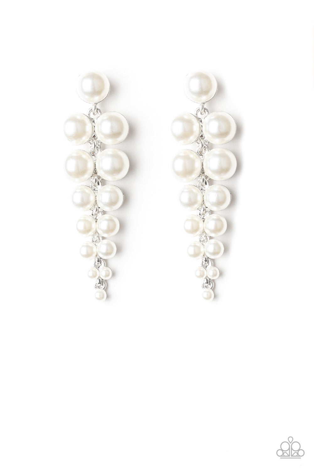 Totally Tribeca - White Earrings - Paparazzi Accessories - Paparazzi Accessories