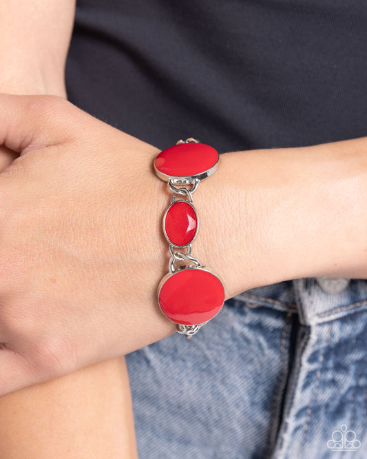 Dreamscape Dazzle - Red Bracelet- Paparazzi Accessories