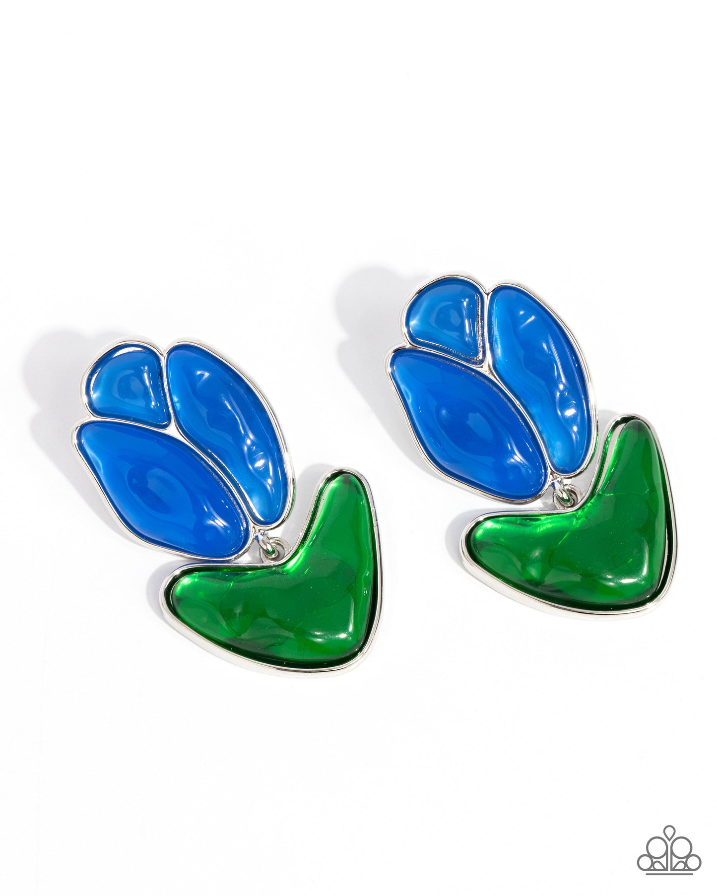 Tulip Triumph - Blue Earrings - Paparazzi Accessories