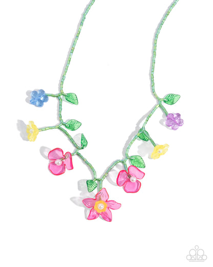 Gourmet Garden - Pink Necklace- Paparazzi Accessories