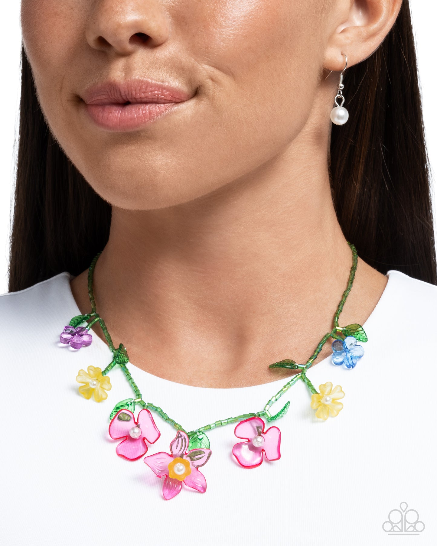 Gourmet Garden - Pink Necklace- Paparazzi Accessories